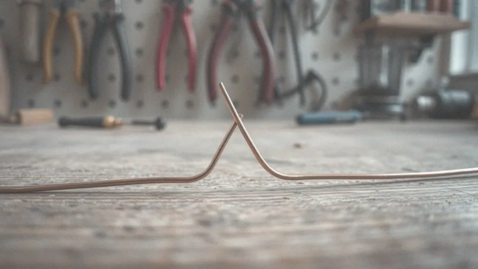 Jak złożyć druty w kształt litery V?