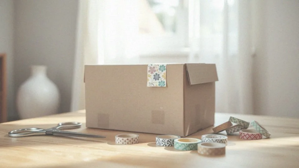 Jak używać taśm dekoracyjnych do ozdabiania pudełka po butach?