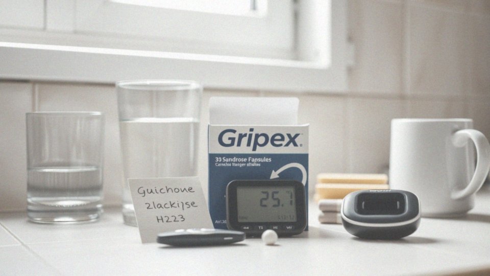 Jakie są działania niepożądane Gripexu w kontekście cukrzycy?