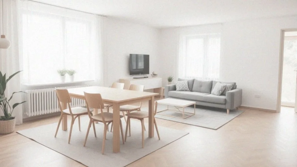 Dlaczego zachowanie odpowiedniej odległości między meblami jest ważne w salonie z jadalnią?