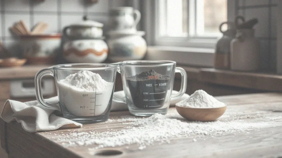 Jakie są różnice w objętości mąki w szklankach w zależności od rodzaju mąki?