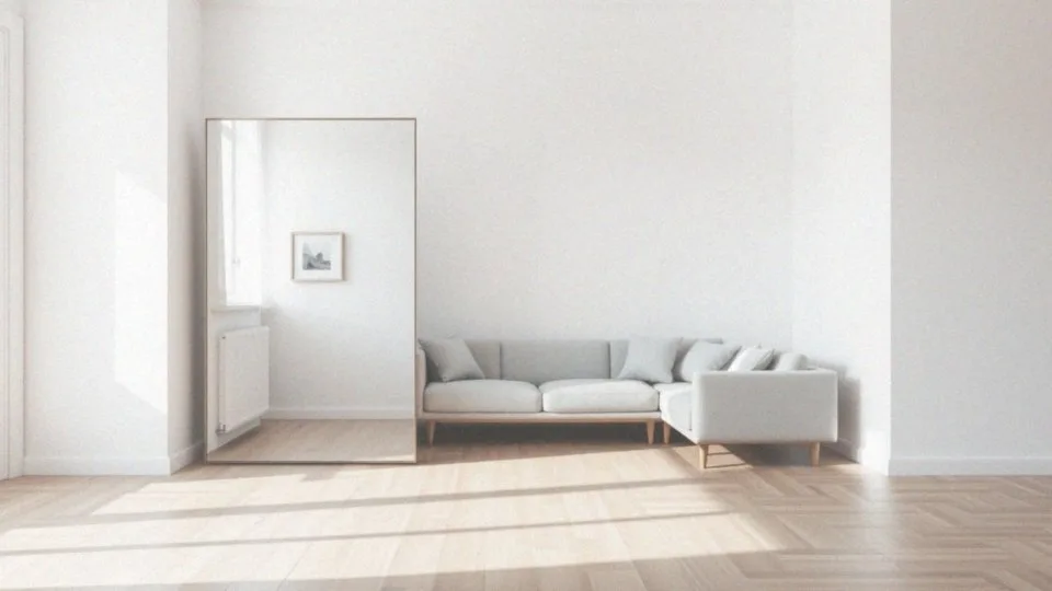 Jak duże lustro wpływa na wizualną głębię wnętrza 2x3 metry?