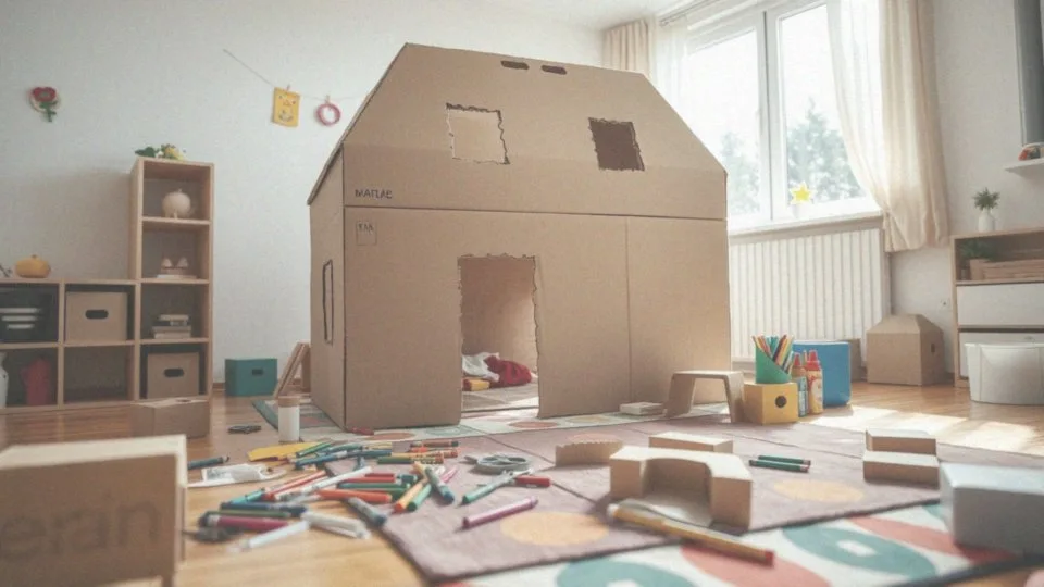 W jaki sposób dzieci mogą stworzyć domek z kartonu?